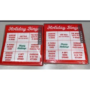 Bingo Holiday Cocktail Napkins (2)  by Graphique Package of 40 Paper Napkins NEW